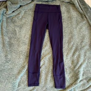 Lululemon leggings. Full length. Super soft. Navy size 4